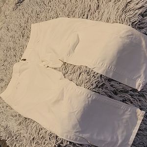 American Eagle cropped solid white denim size 14